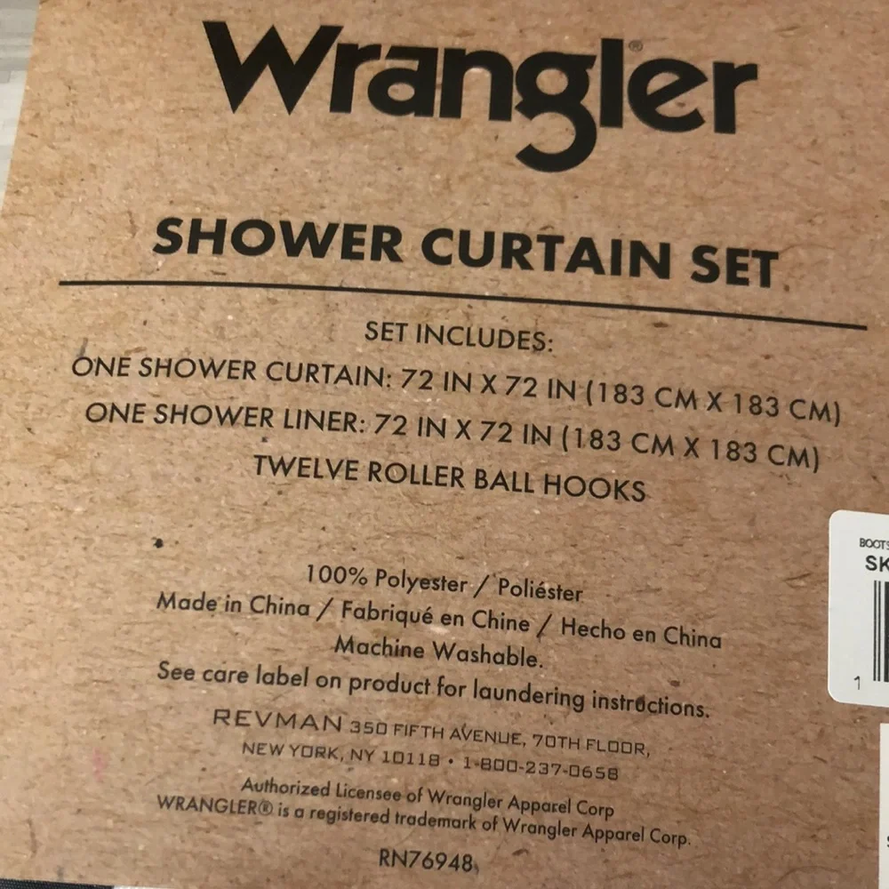 Wrangler FALL Western Shower Curtain Set